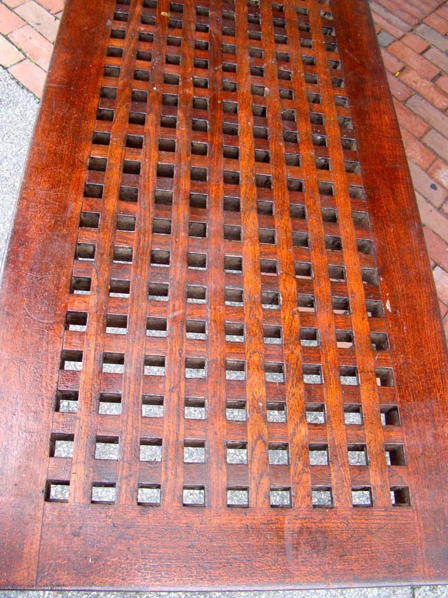 A fine 19th century table or bench made from ship's deck grating circa 1840 — image 4